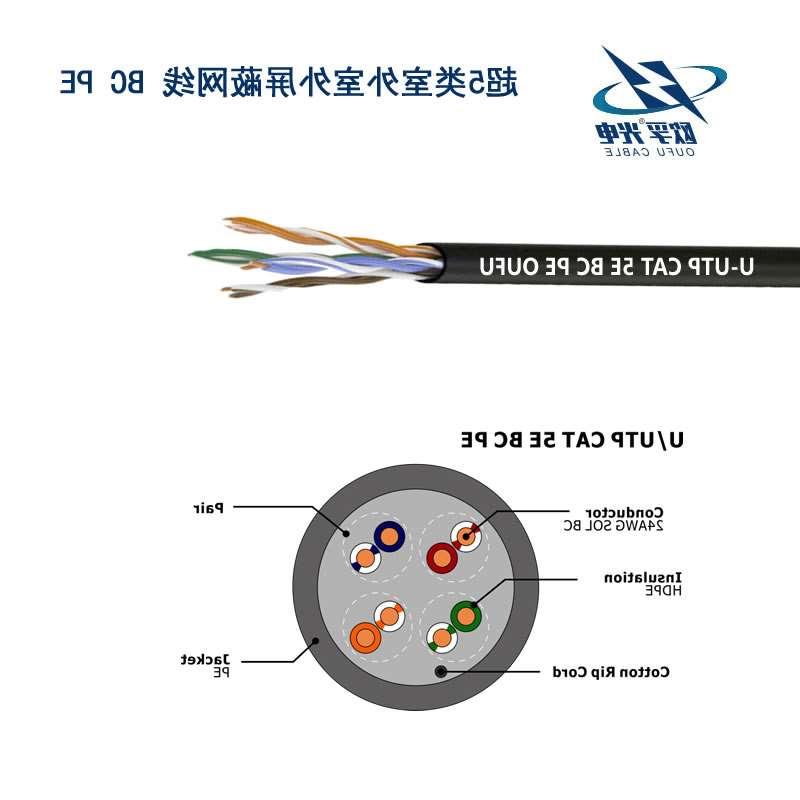 鹤壁市U/UTP超5类4对非屏蔽室外电缆(23AWG)